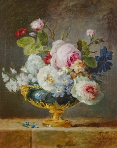 Blumen in einer blauen Vase, 1782